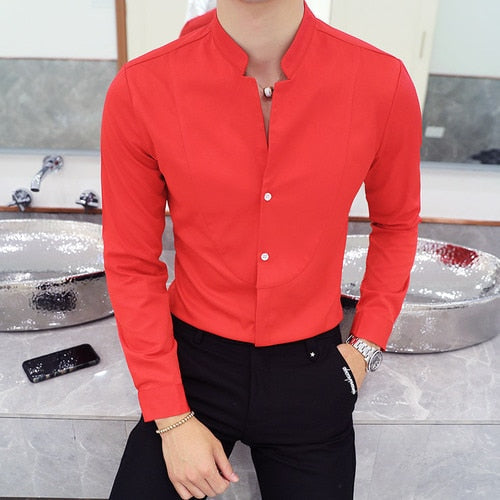 CAMISA SOCIAL MASCULINA COLLAR