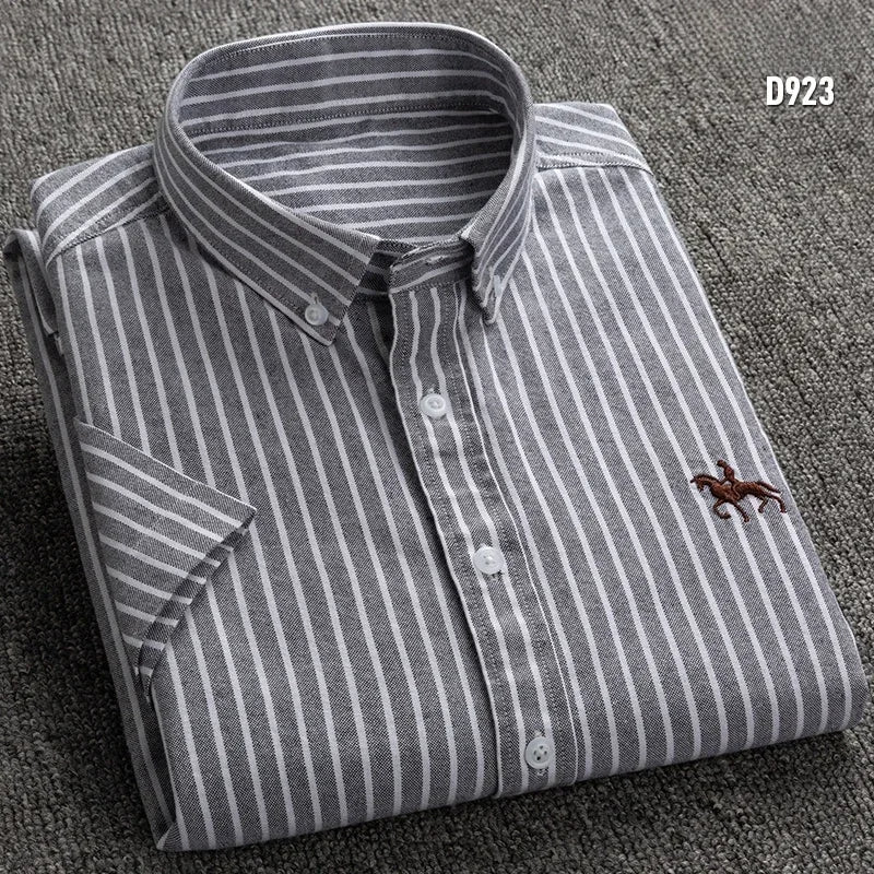 CAMISA MASCULINA LISTRADA MANGA CURTA