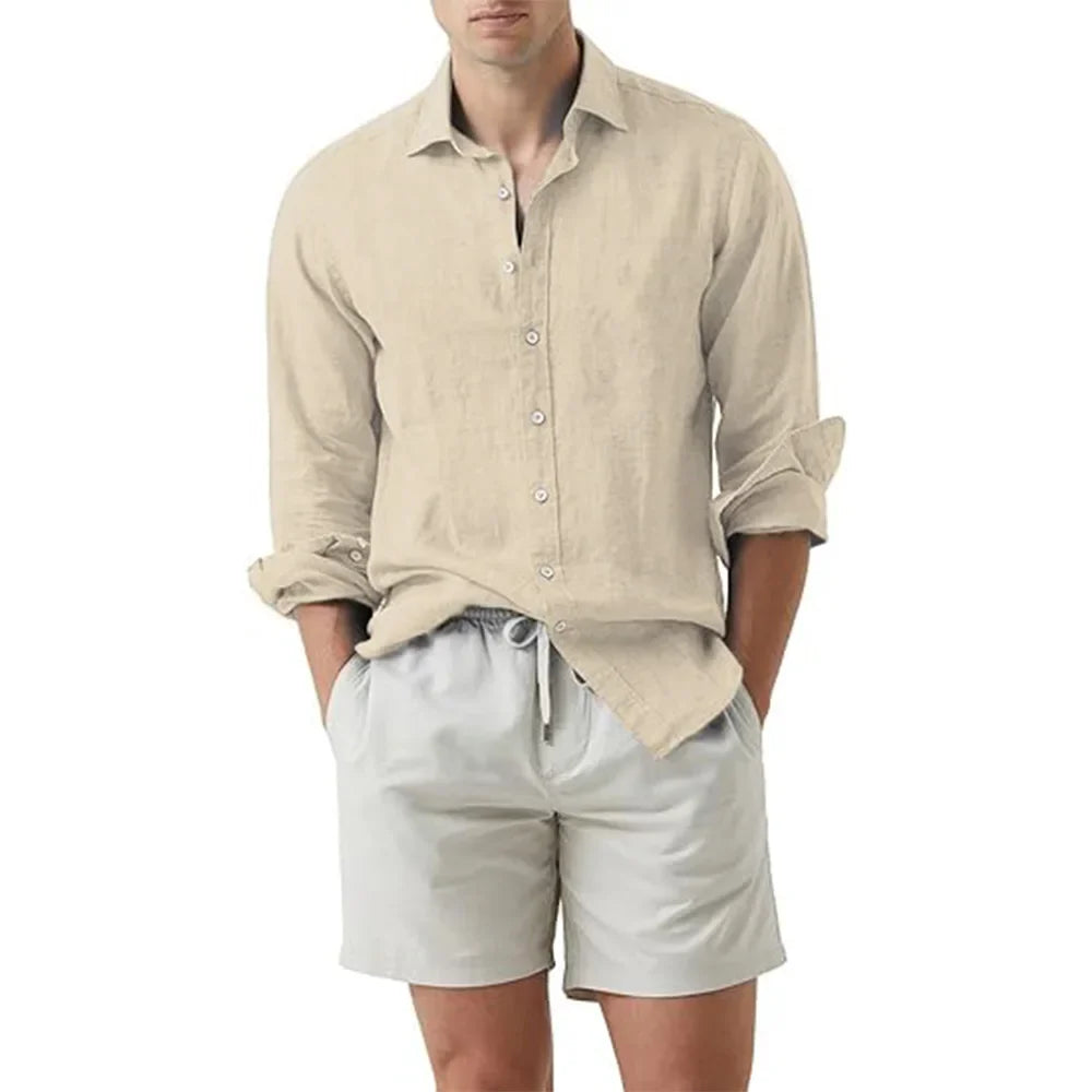 CAMISA DE LINHO MASCULINA SOCIAL