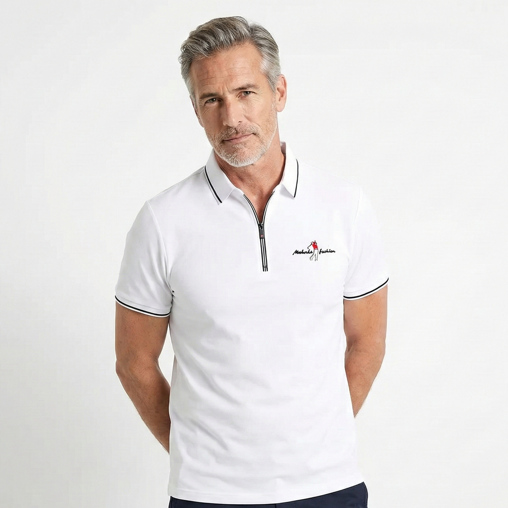 CAMISA MASCULINA POLO ZÍPER