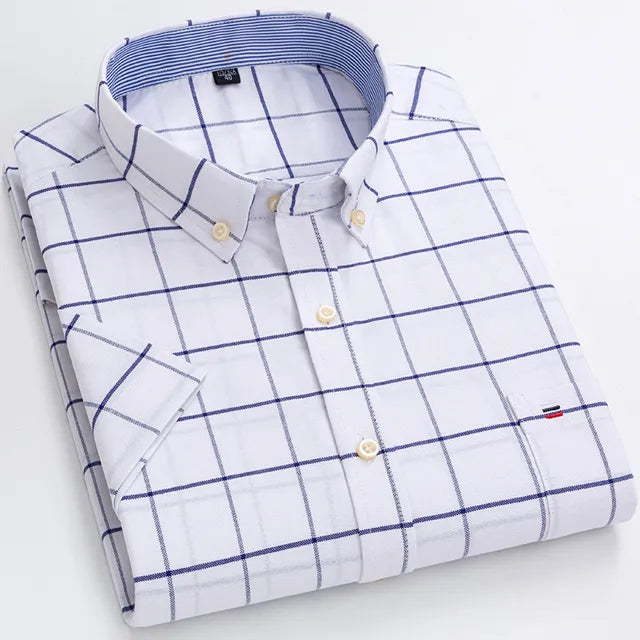 CAMISA MASCULINA XADREZ MANGA CURTA